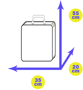 handbagage 55-35-22 cm